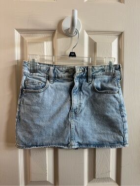 PacSun Light Wash Denim Mini Skirt